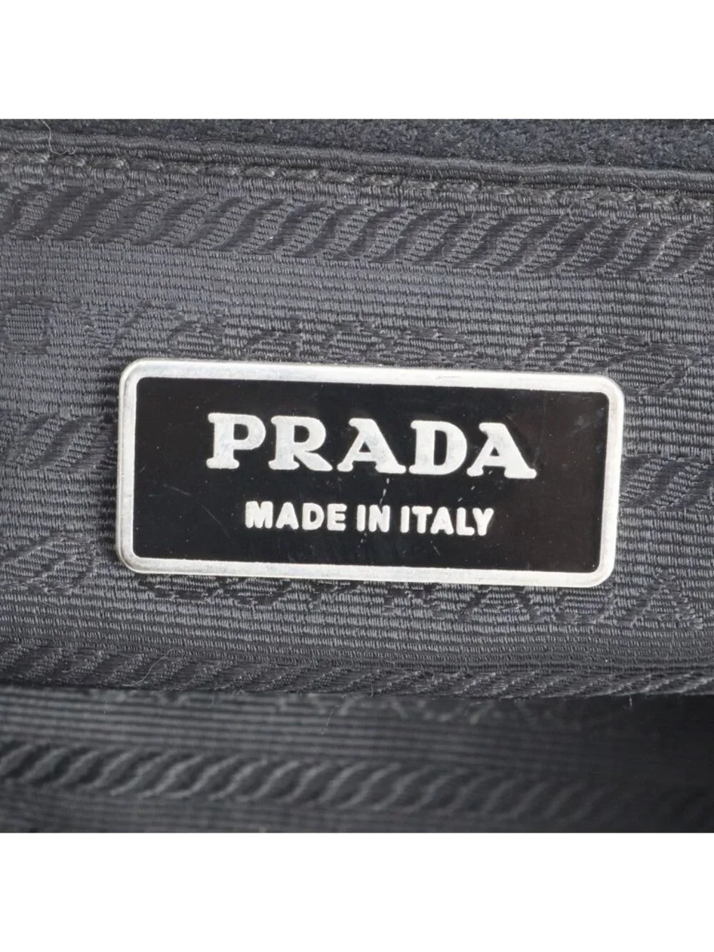 Prada Tessuto Nylon Triangle Logo Leather Shoulder Bag Crossbody Messenger